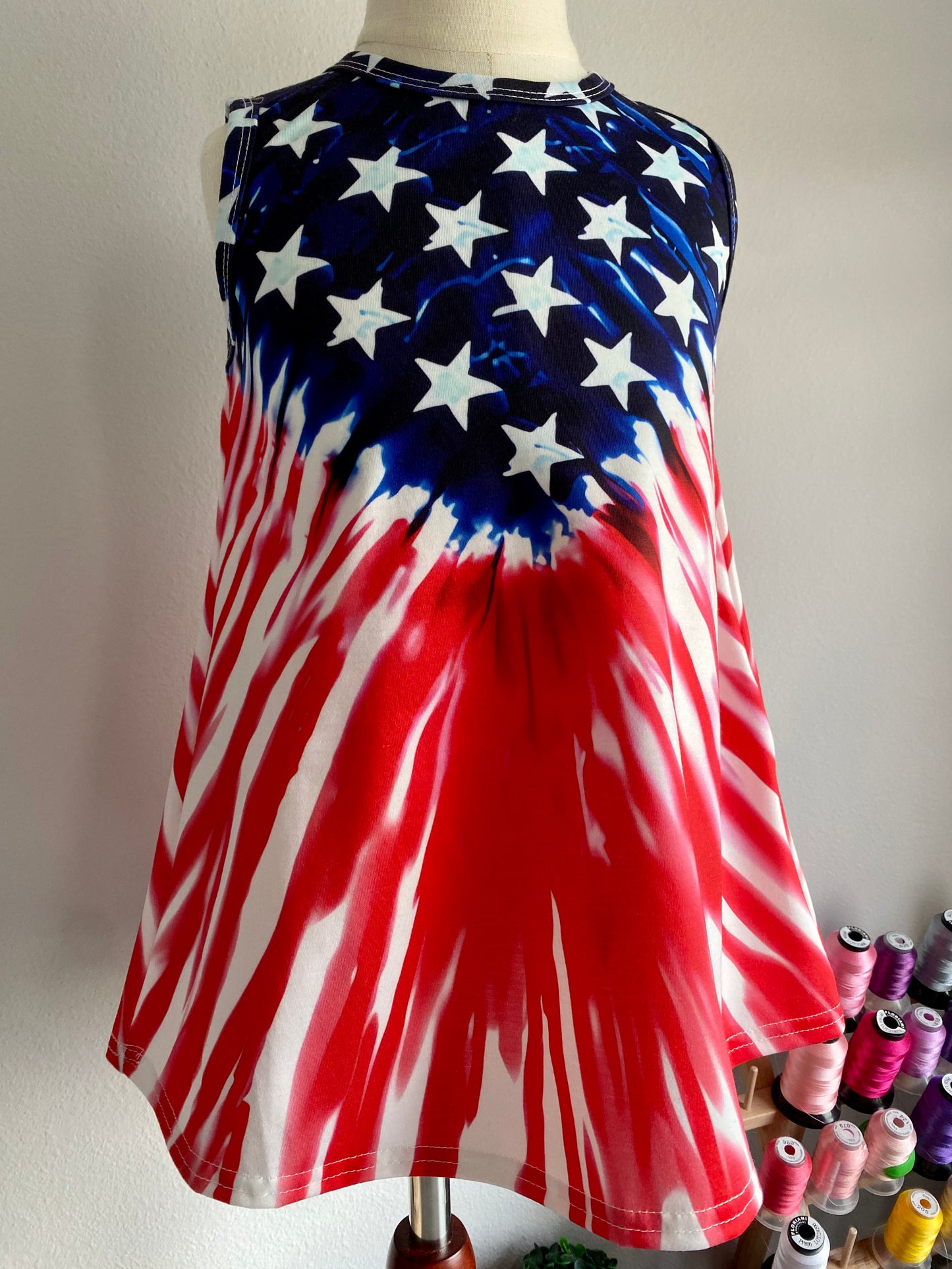Tie Dye Americana Dress Women's Medium