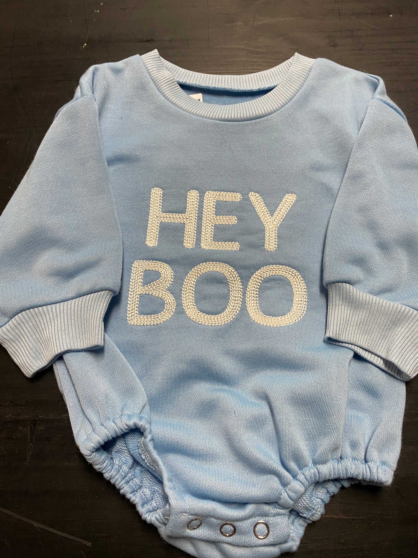 Blue Hey Boo Bubble