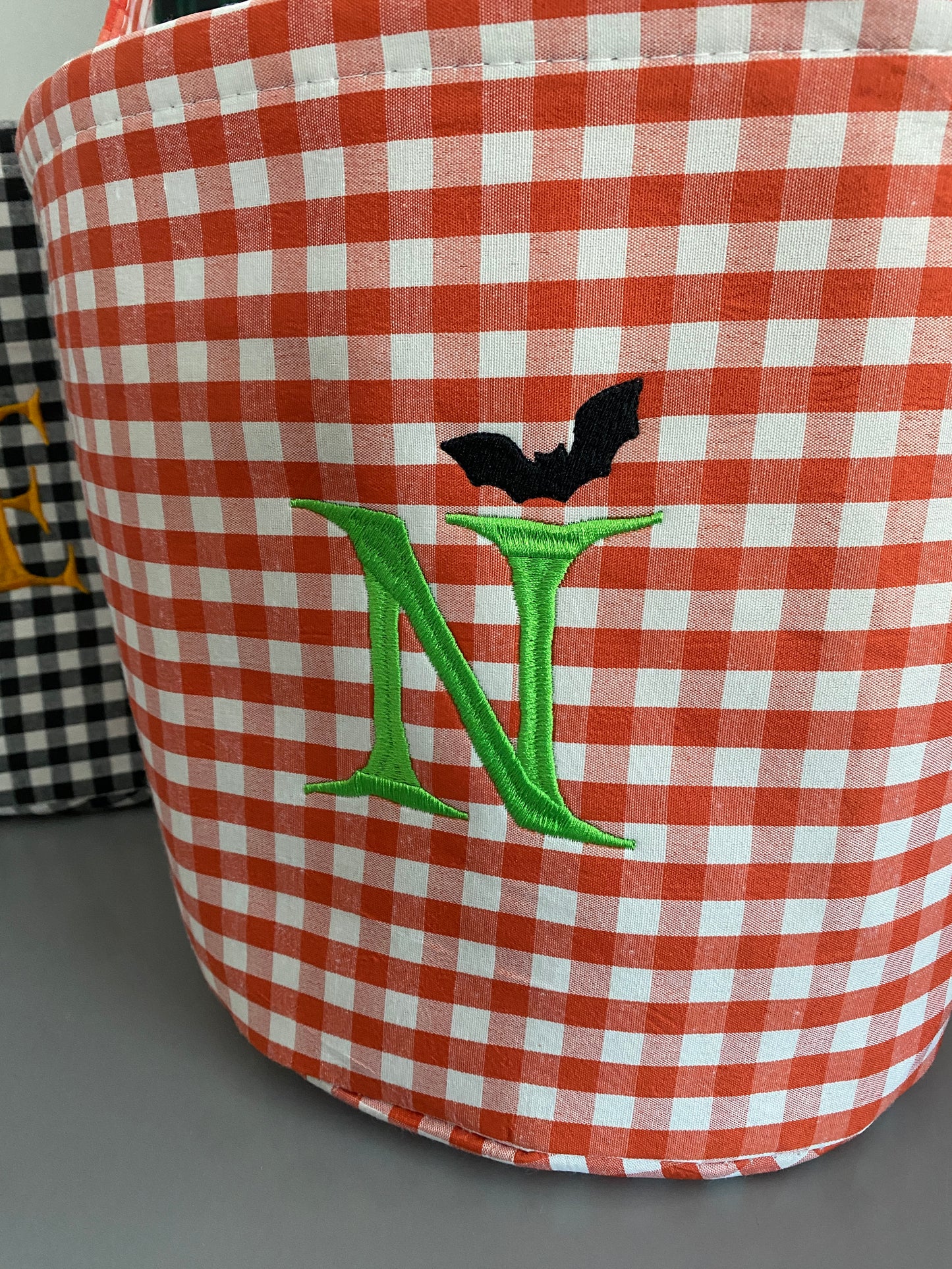Gingham Halloween Baskets TAT 2 Weeks