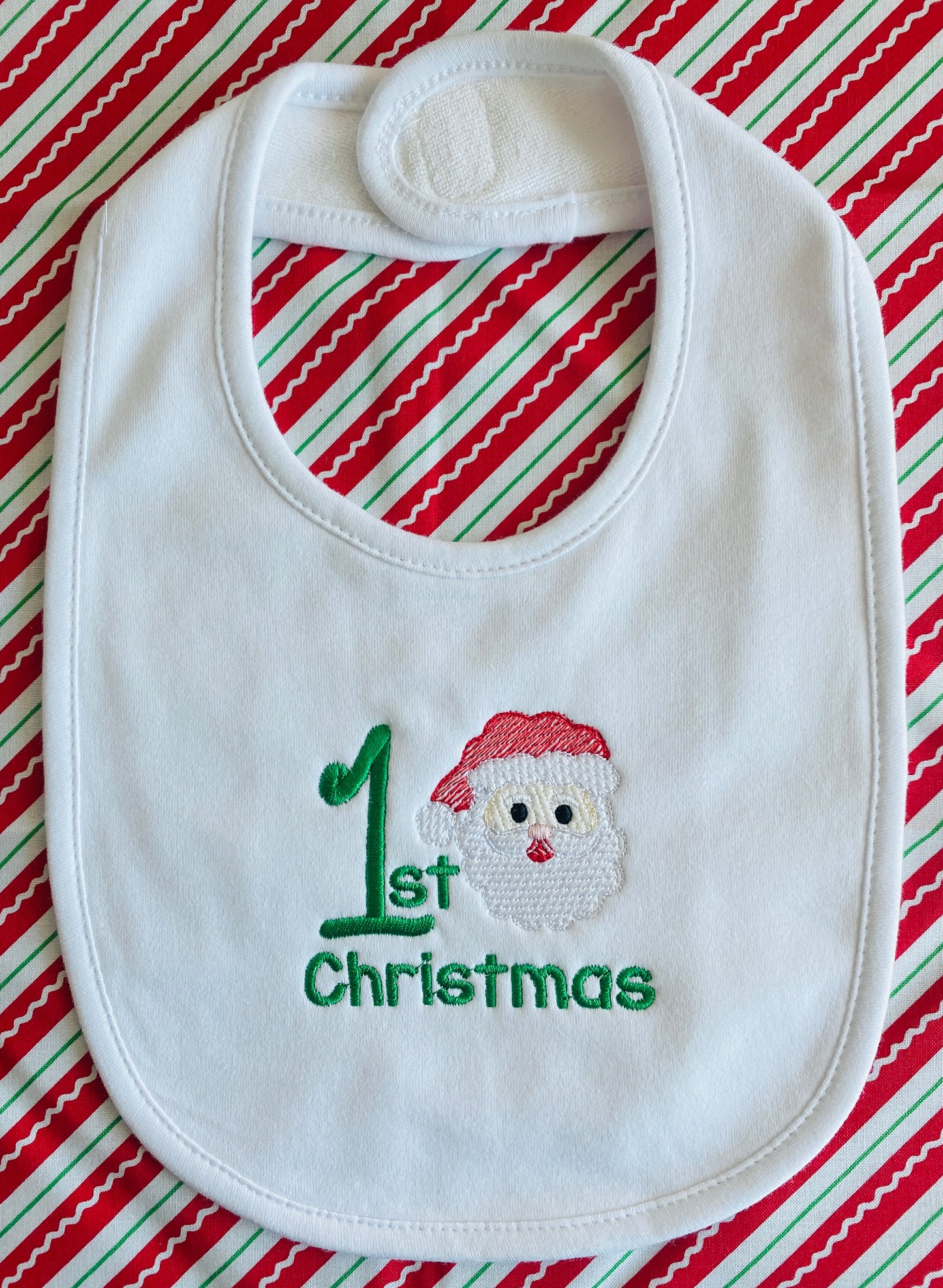 Santa 1st Christmas Bib