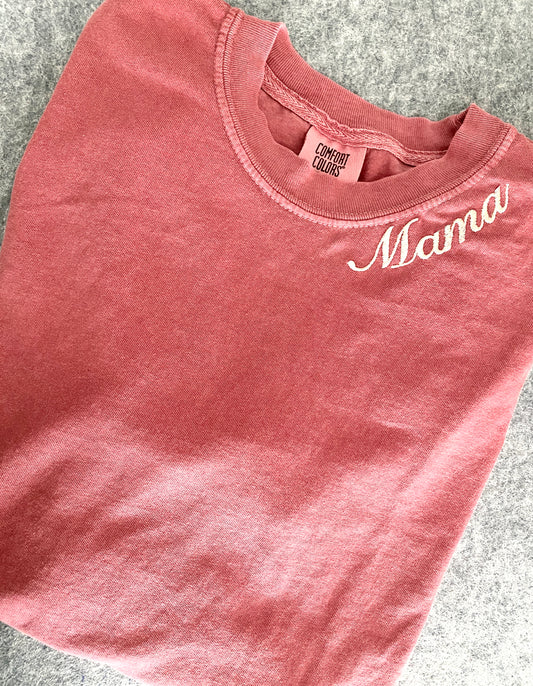 Custom Mama Embroidered Shirt