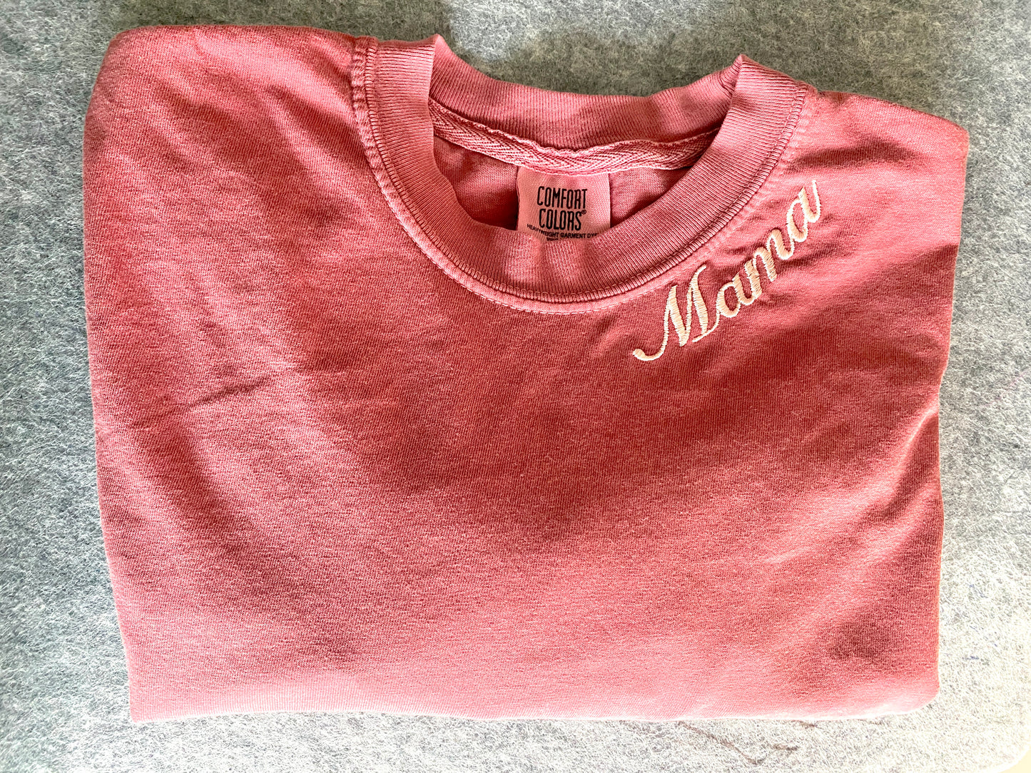 Mama Embroidered Shirt Size M