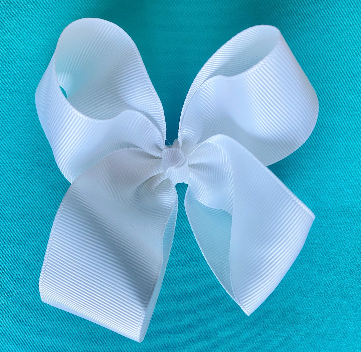 White Grosgrain Hair Bow
