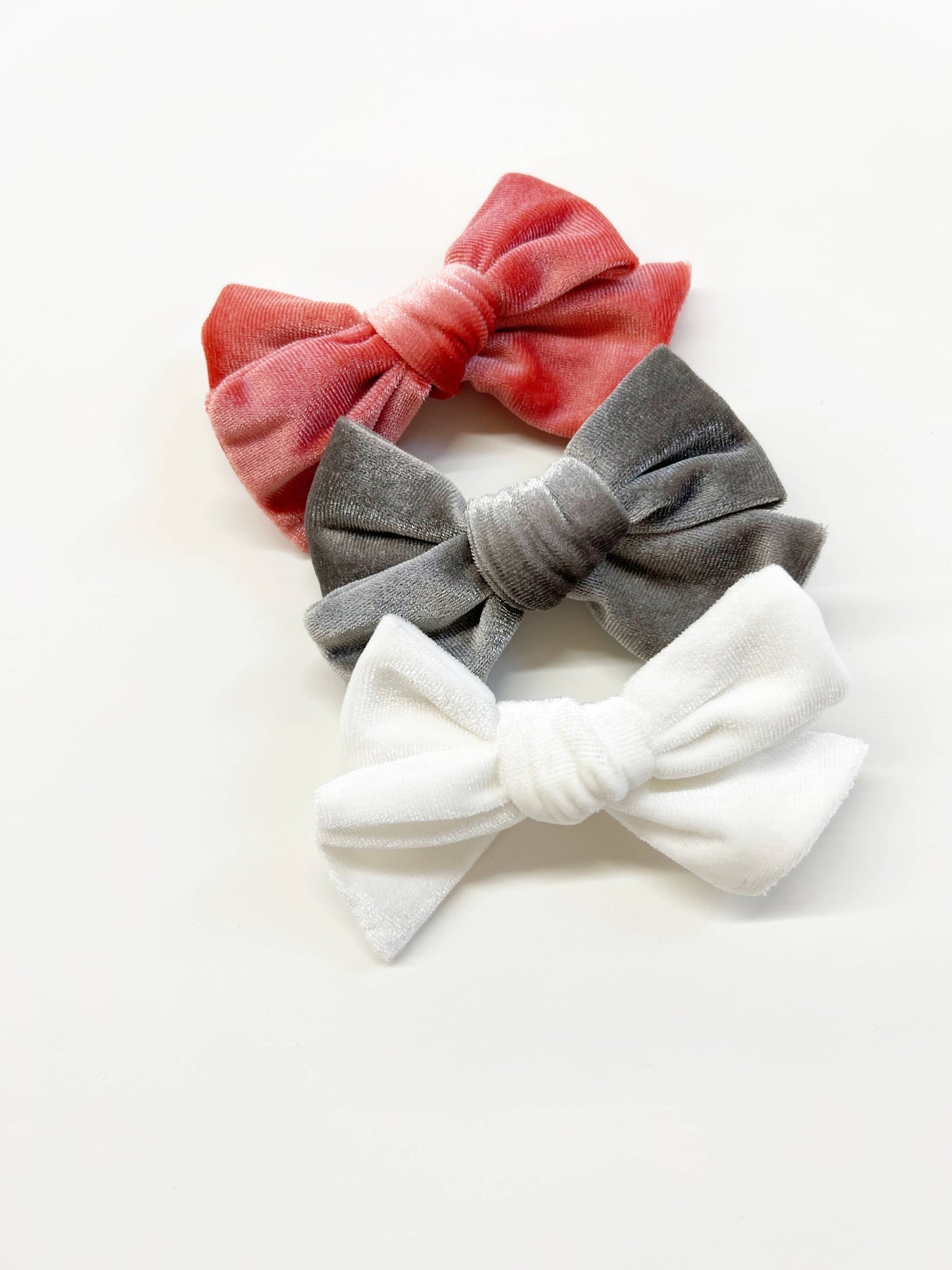 Set of 3 Luxe Soft Velvet 4" Bows