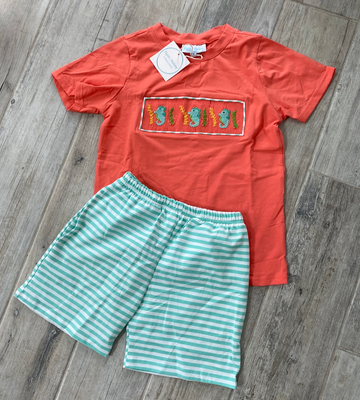 Smocked Seahorse Short Set