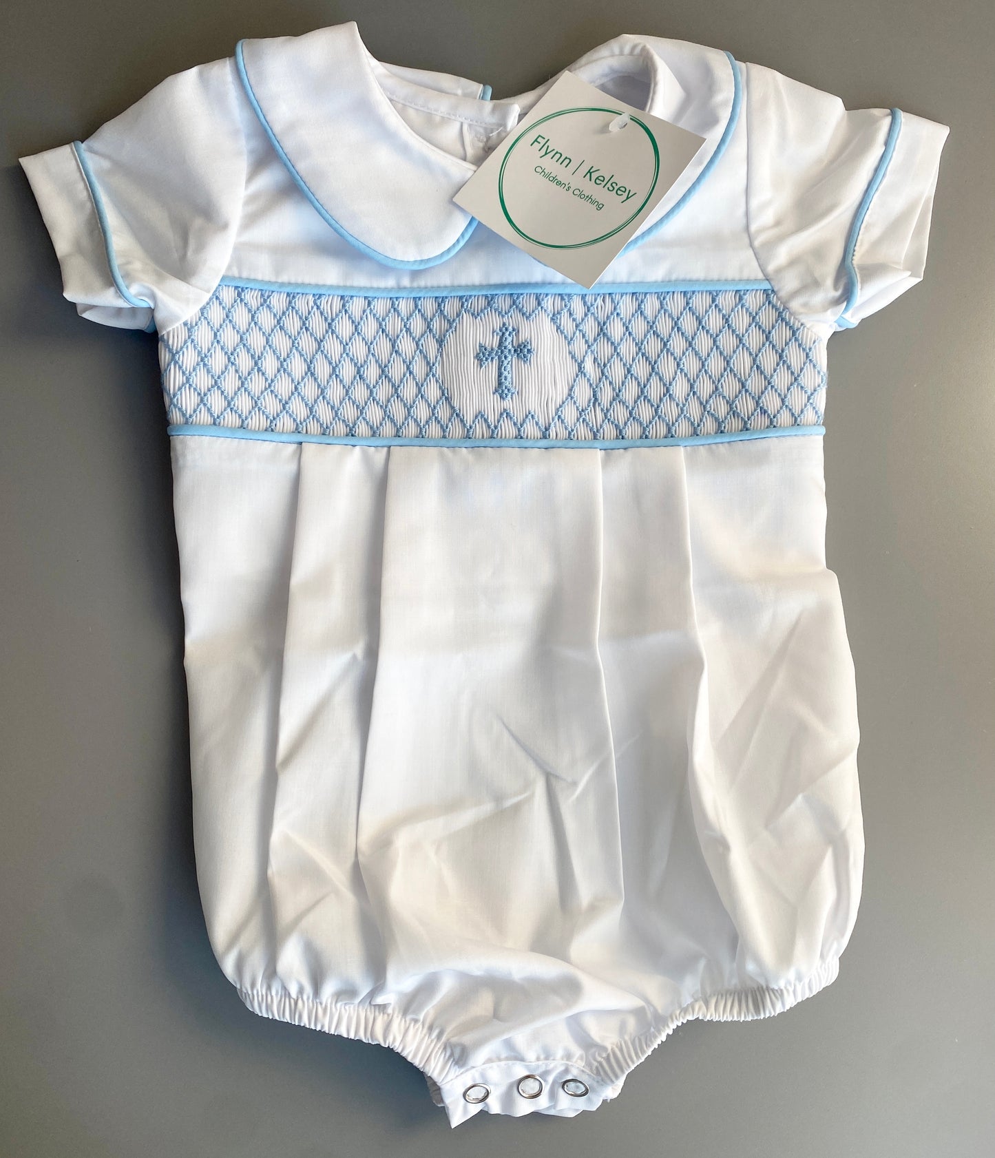 Baby Cross Smocked Bubble
