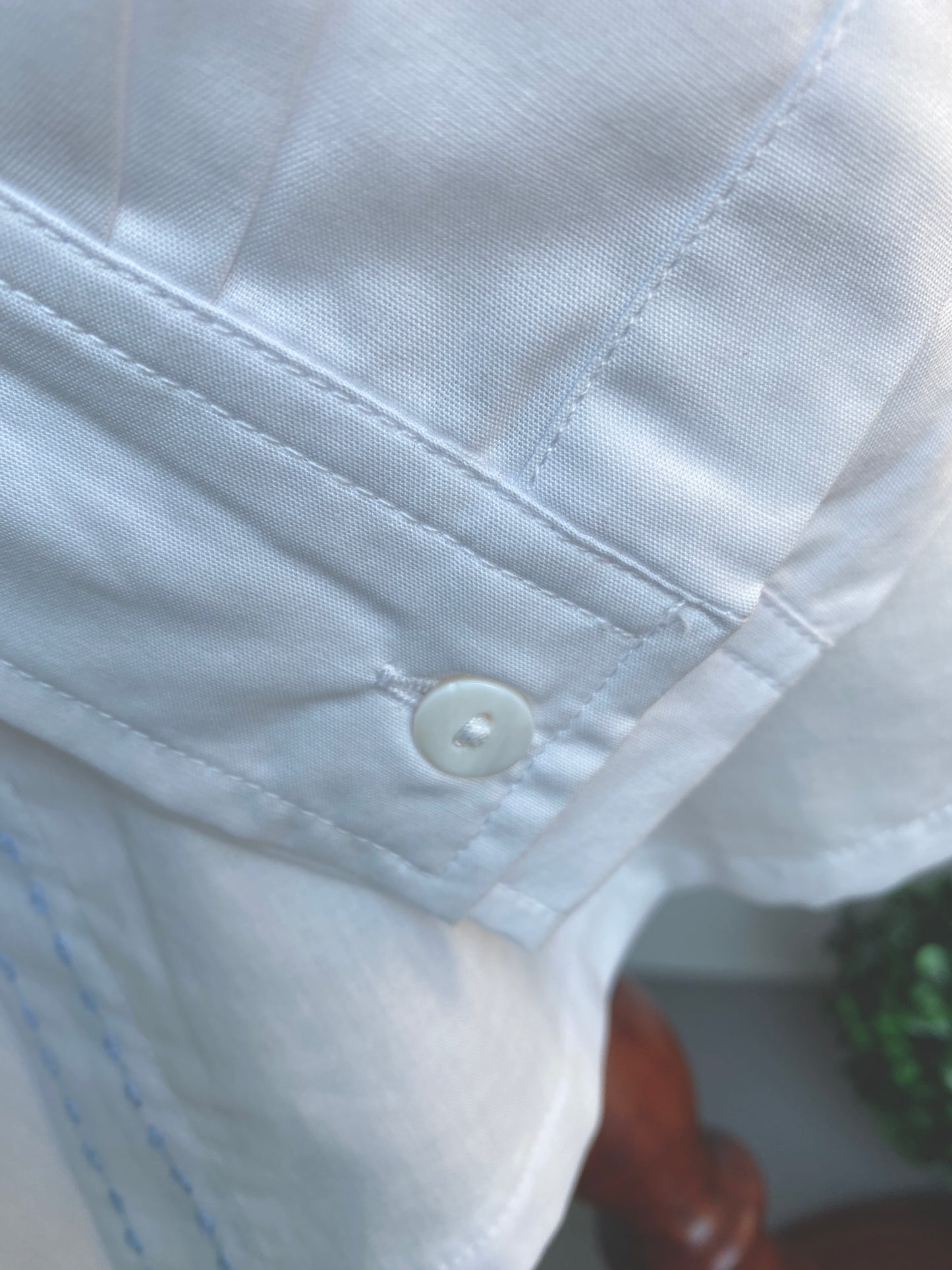 Blue Stitch Collared Shirt