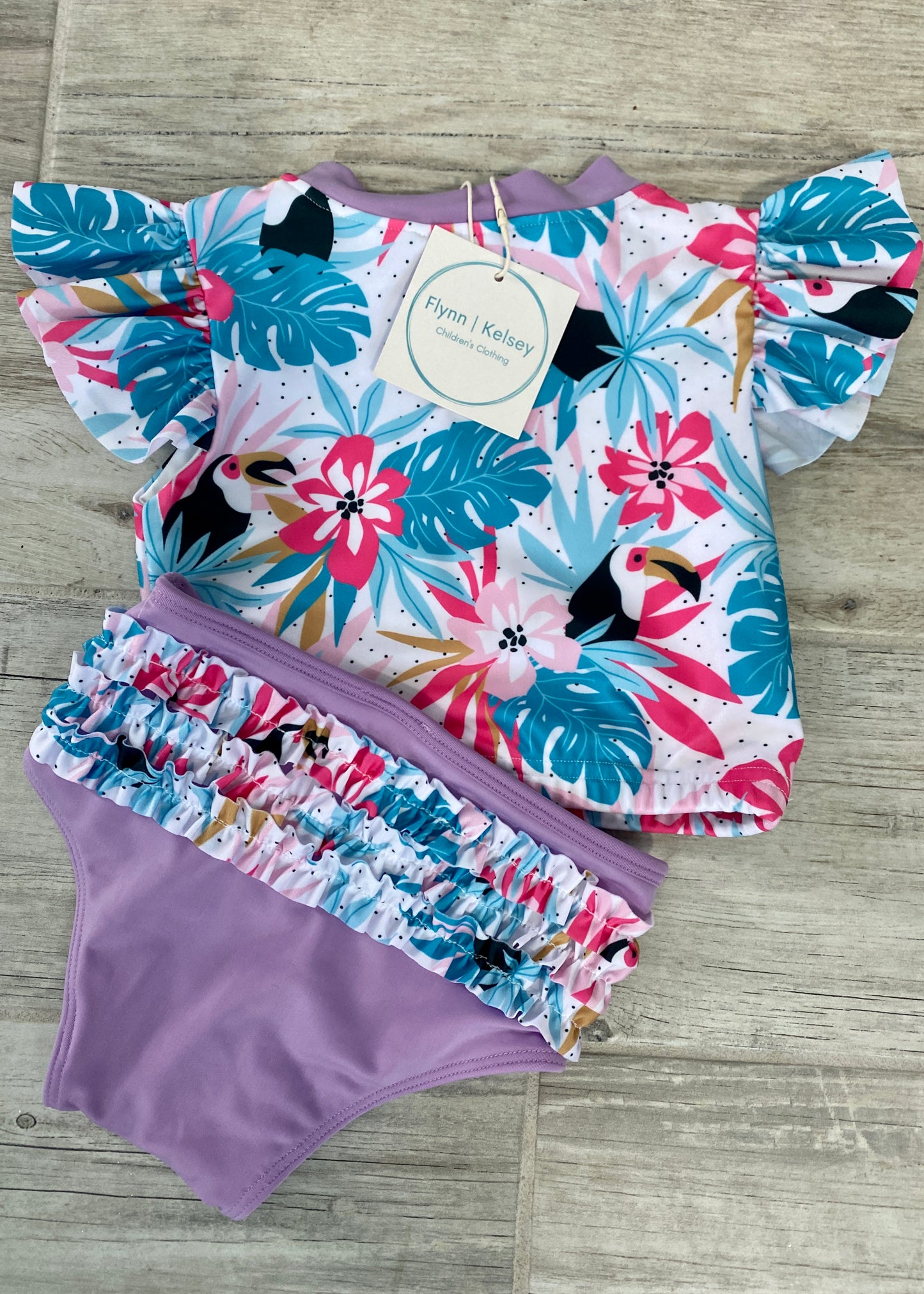 Tropical Palm Two Piece Swim