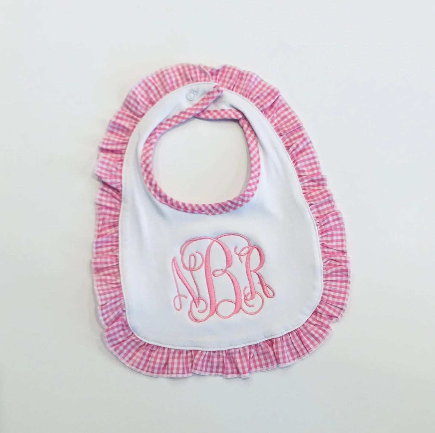 Customizable Ruffle Baby Bib