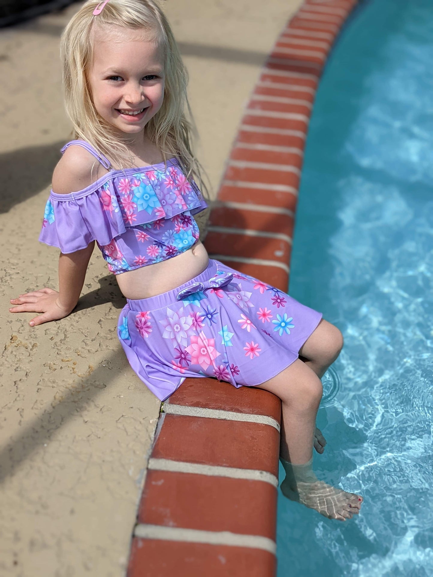 Purple Skirted Swim