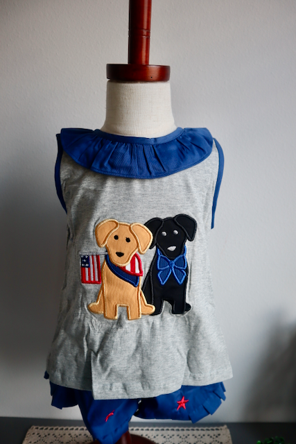 Stars & Pups Bow Back Set