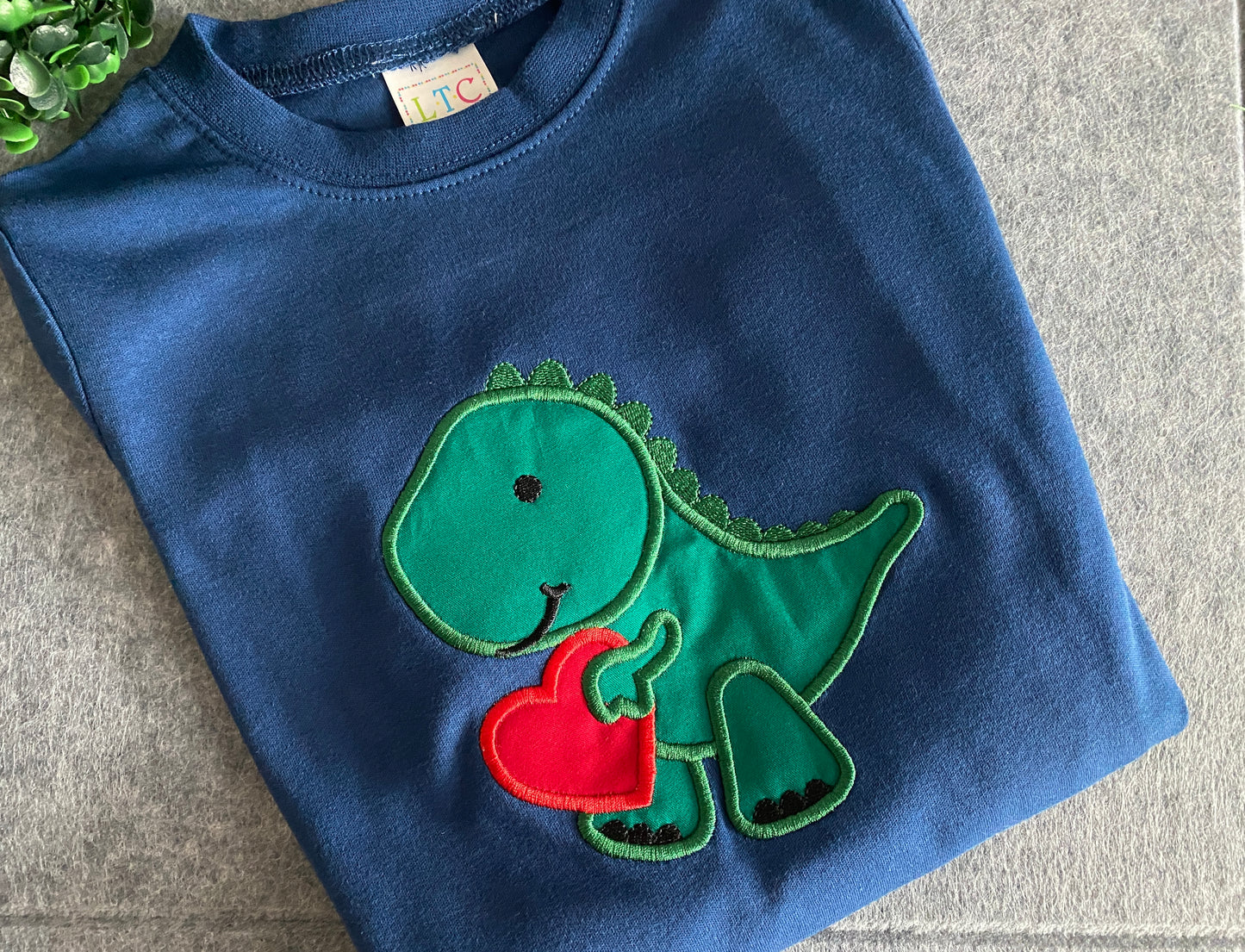 Dino Heart Applique Shirt