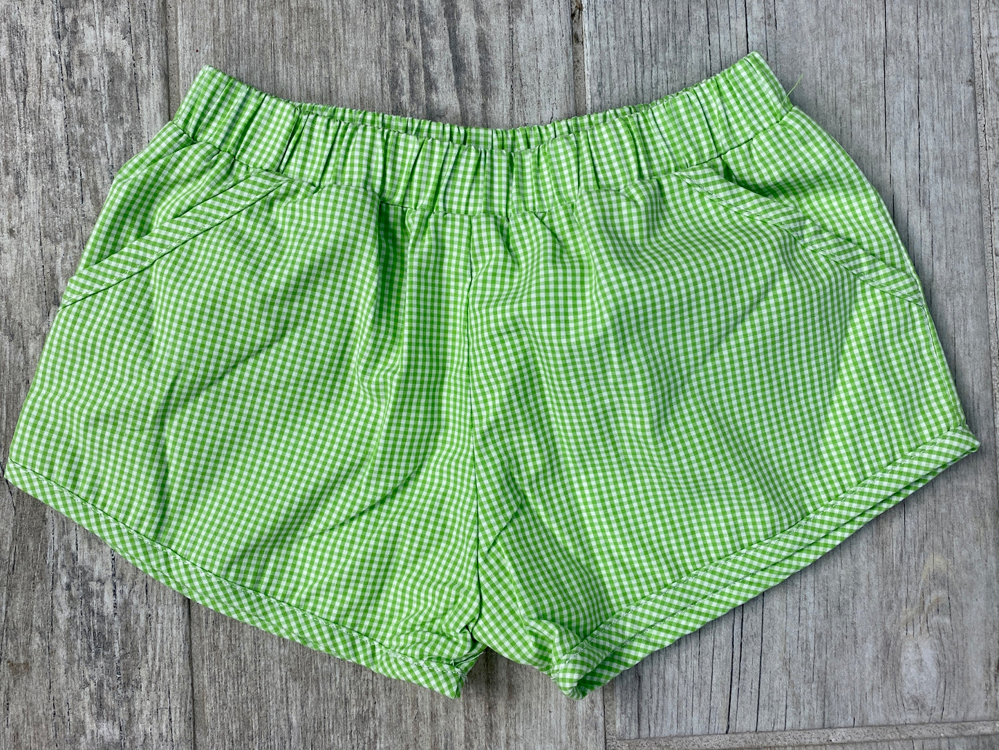Green Gingham Shorty Short