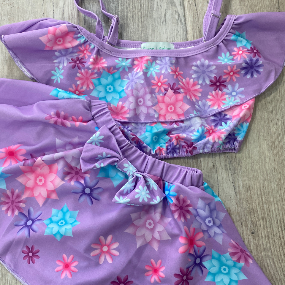 Purple Skirted Swim