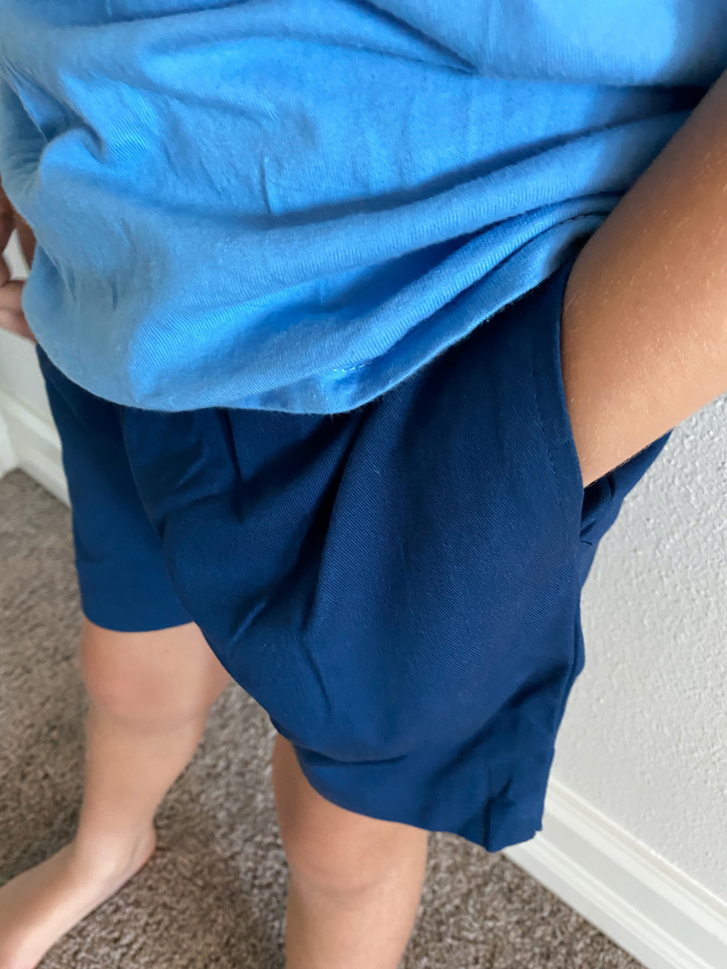 Khaki Pull On Shorts