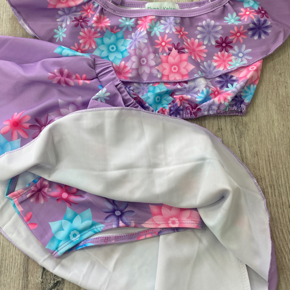 Purple Skirted Swim