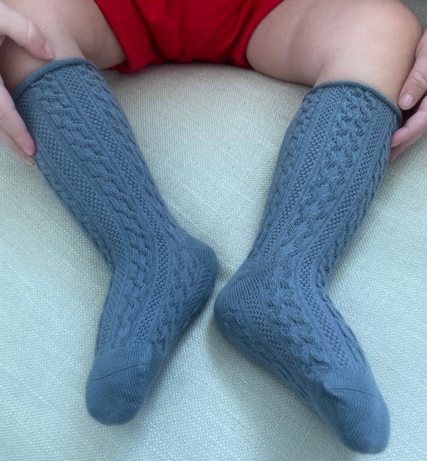 Baby Cable Knit Crew Socks