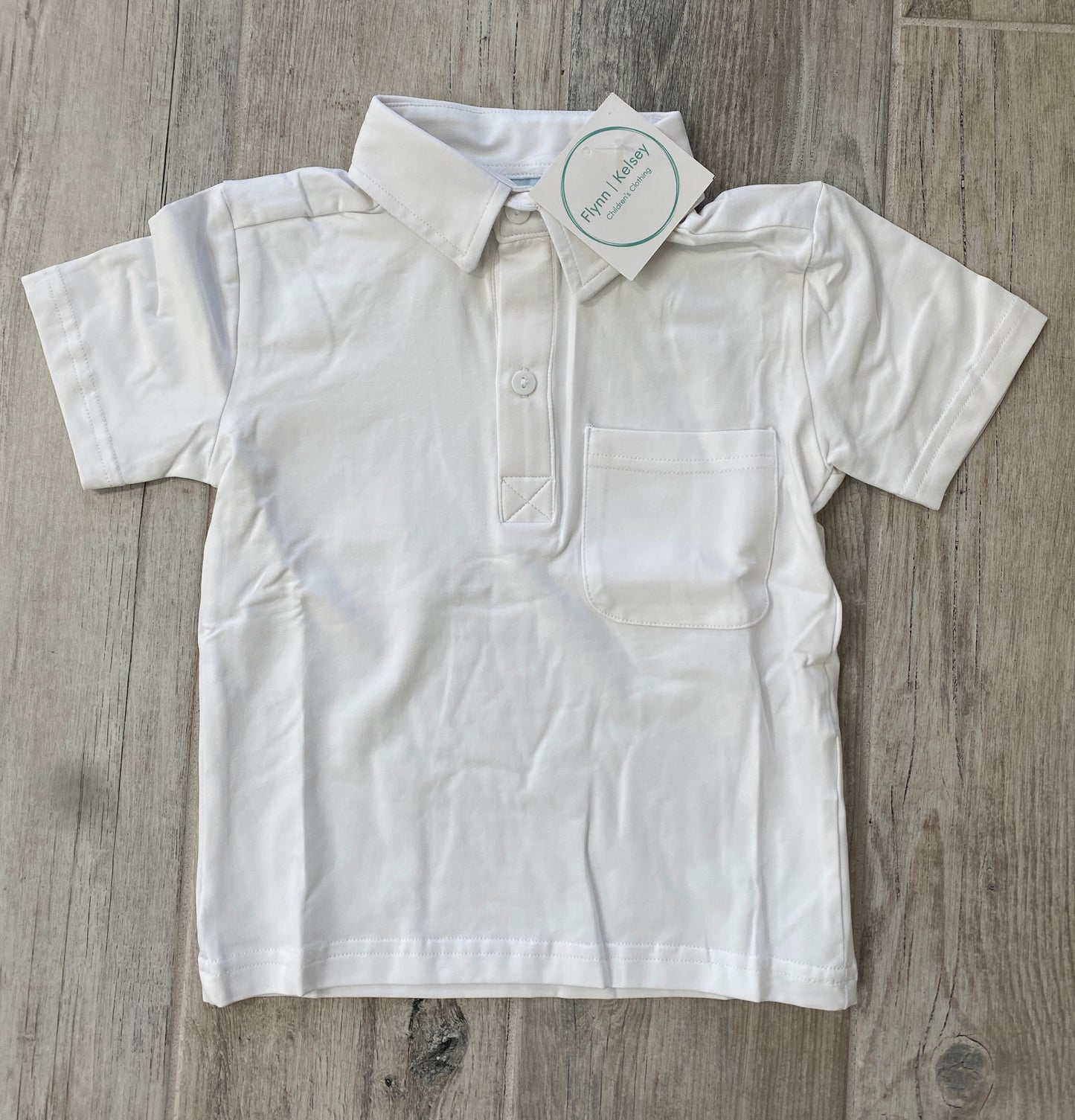 Knit White Collared Shirt