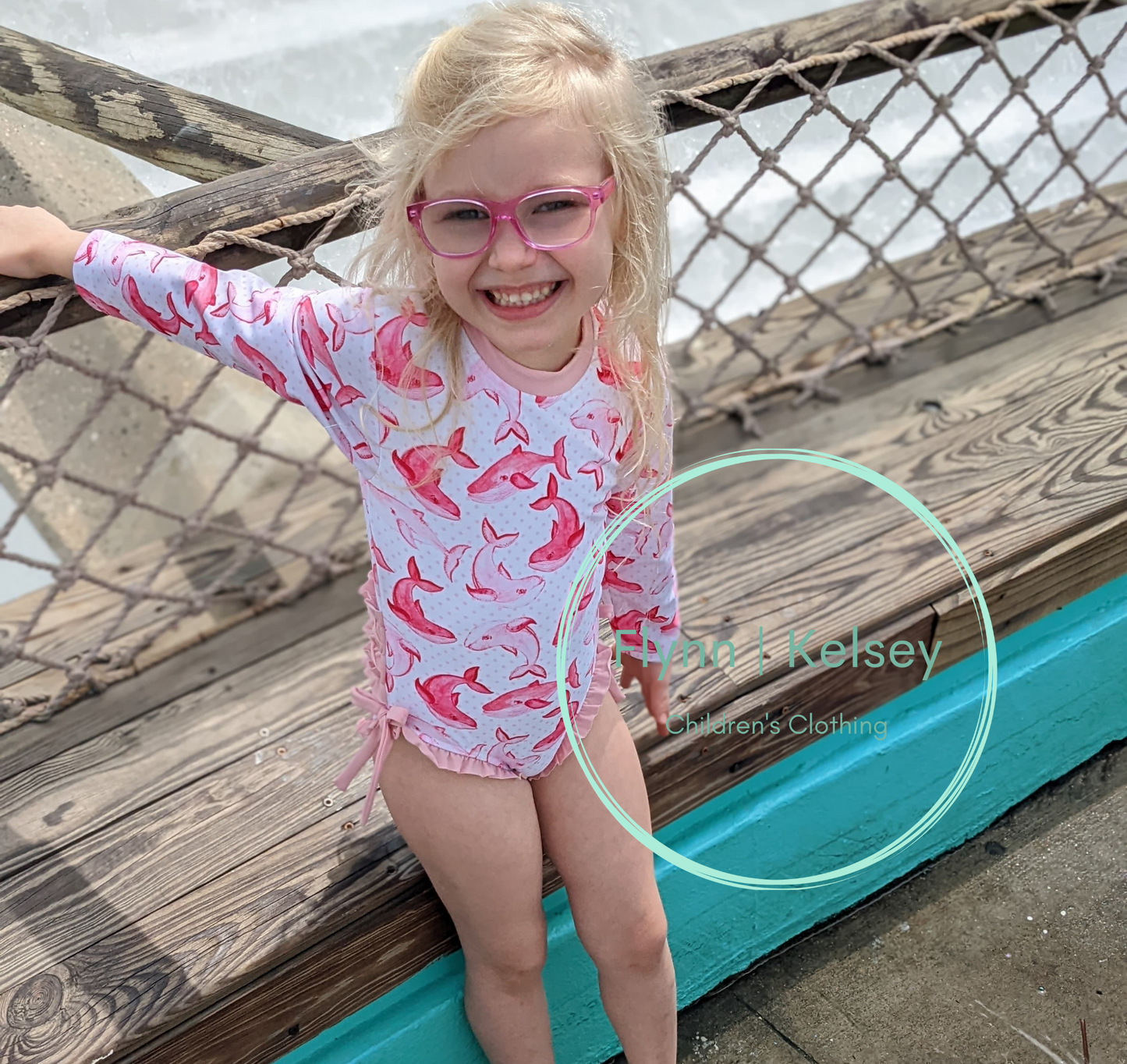 Pink Watercolor Whales Swimsuit