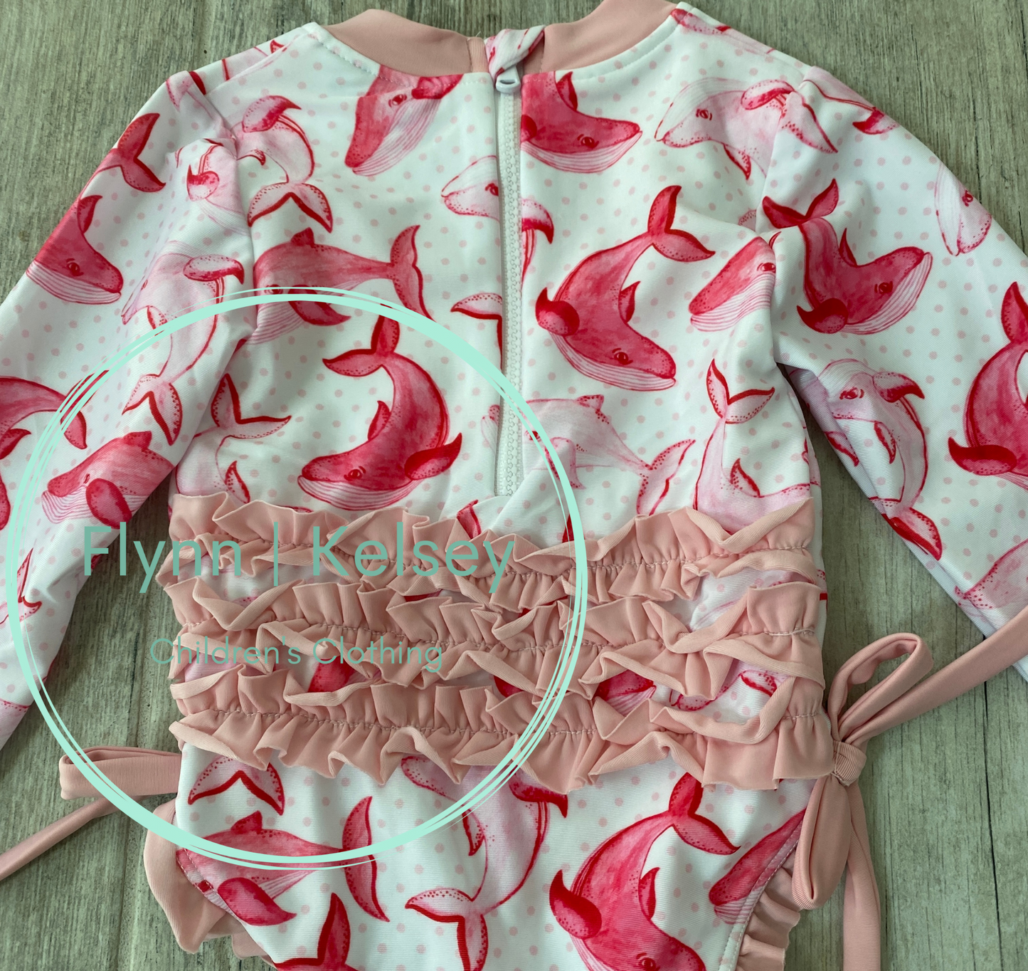 Pink Watercolor Whales Swimsuit
