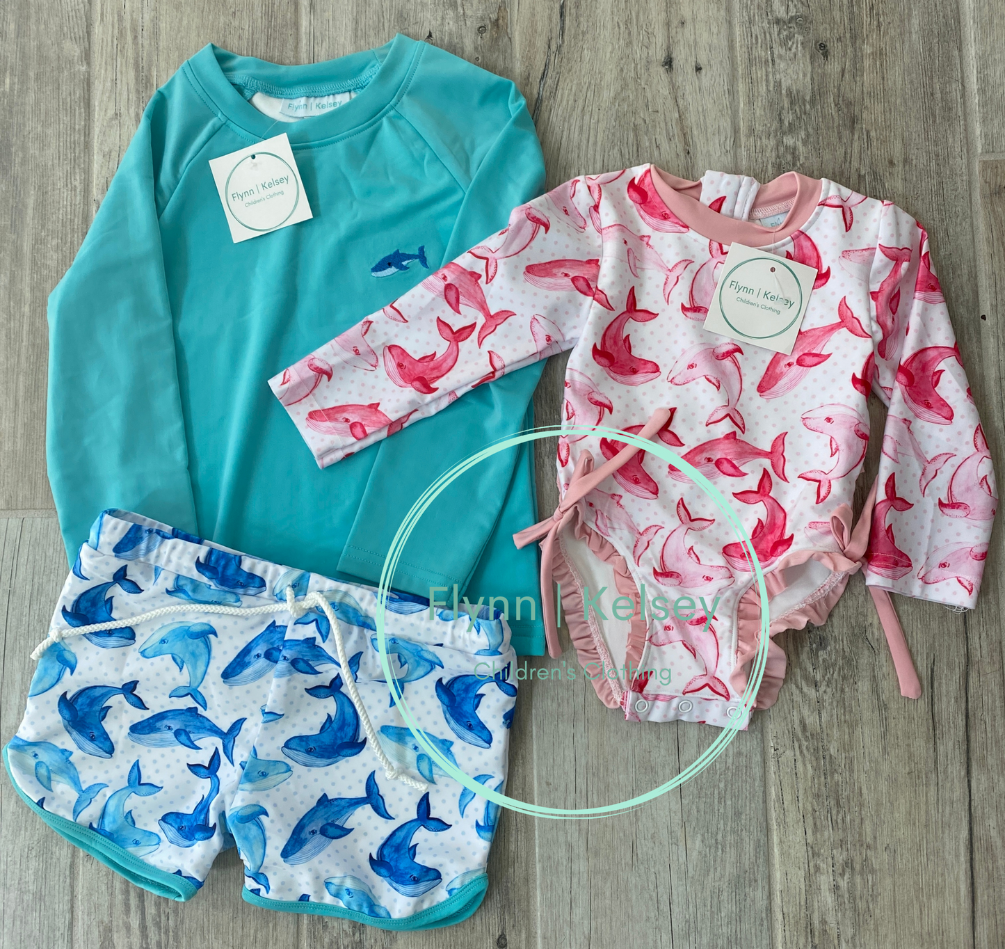 Pink Watercolor Whales Swimsuit