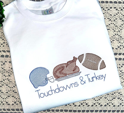 Touchdowns & Turkey - Choose your team colors!