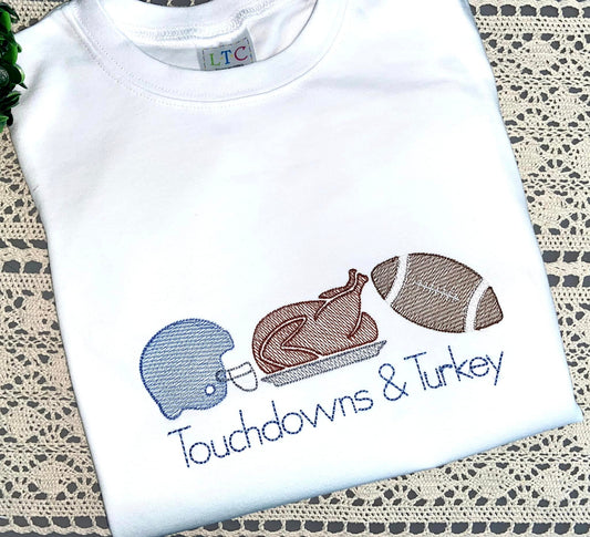 Touchdowns & Turkey - Choose your team colors!