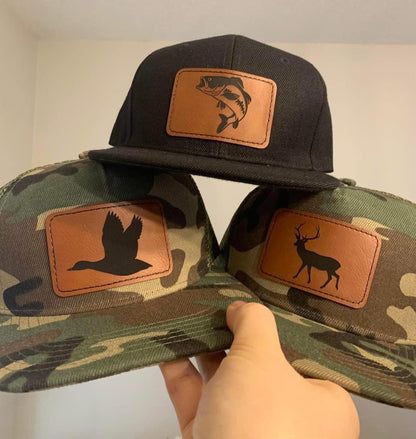 Leather Personalized Patch Snapback Hat TAT 3-4 Weeks