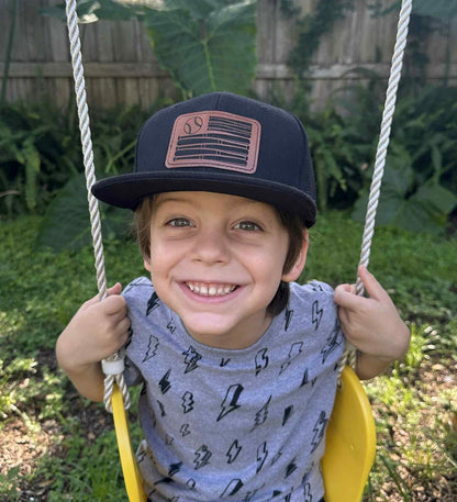 Leather Personalized Patch Snapback Hat TAT 3-4 Weeks