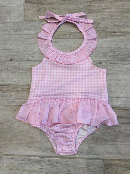 Pink Ruffle One Piece