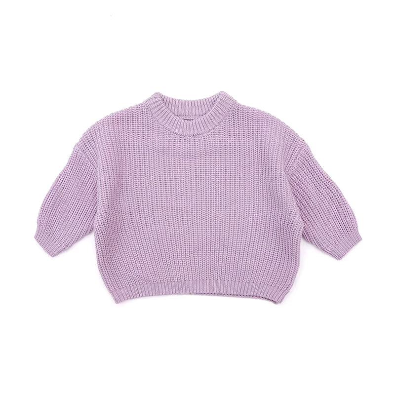 Custom Name Light Purple Knit Sweater