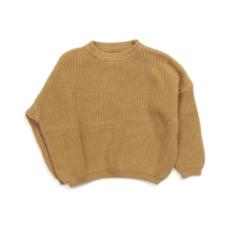 Custom Name Camel Knit Sweater