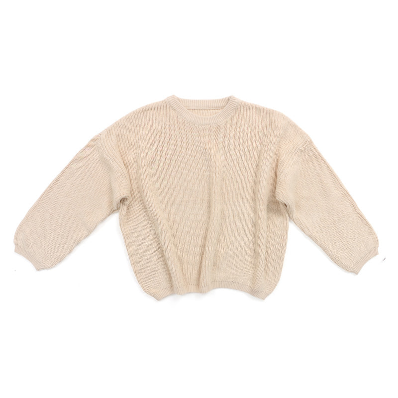Custom Name Cream Knit Sweater