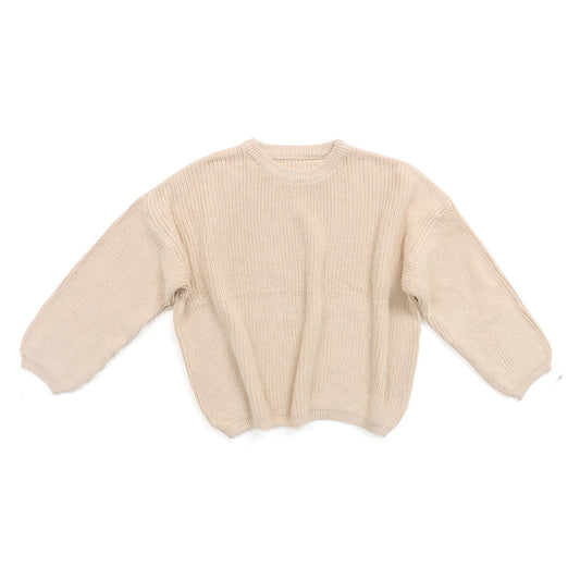 Custom Name Cream Knit Sweater