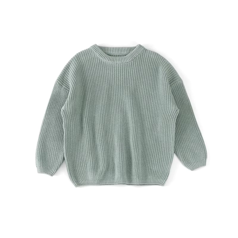 Custom Name Light Gray Knit Sweater