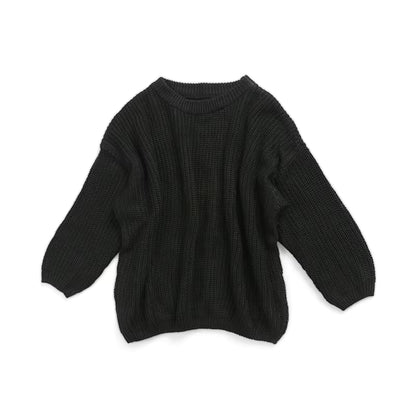 Custom Name Black Knit Sweater