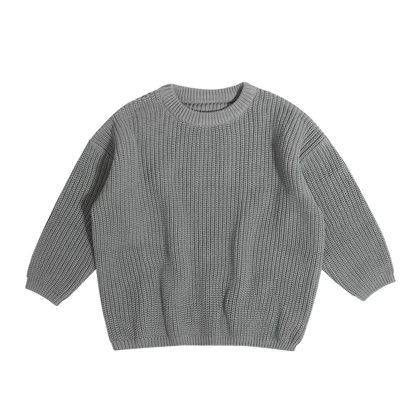 Custom Name Dark Gray Knit Sweater