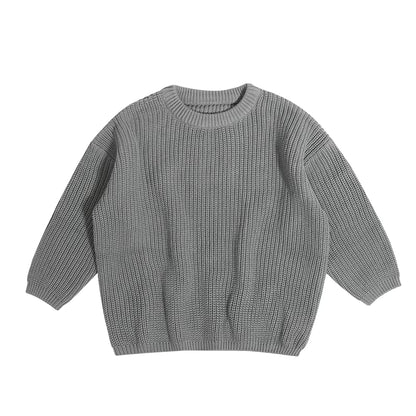 Custom Name Dark Gray Knit Sweater