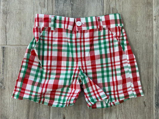 Red & Green Plaid Shorts