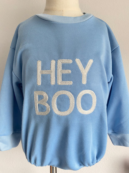 Blue Hey Boo Bubble