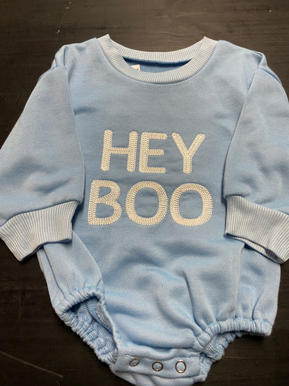 Blue Hey Boo Bubble