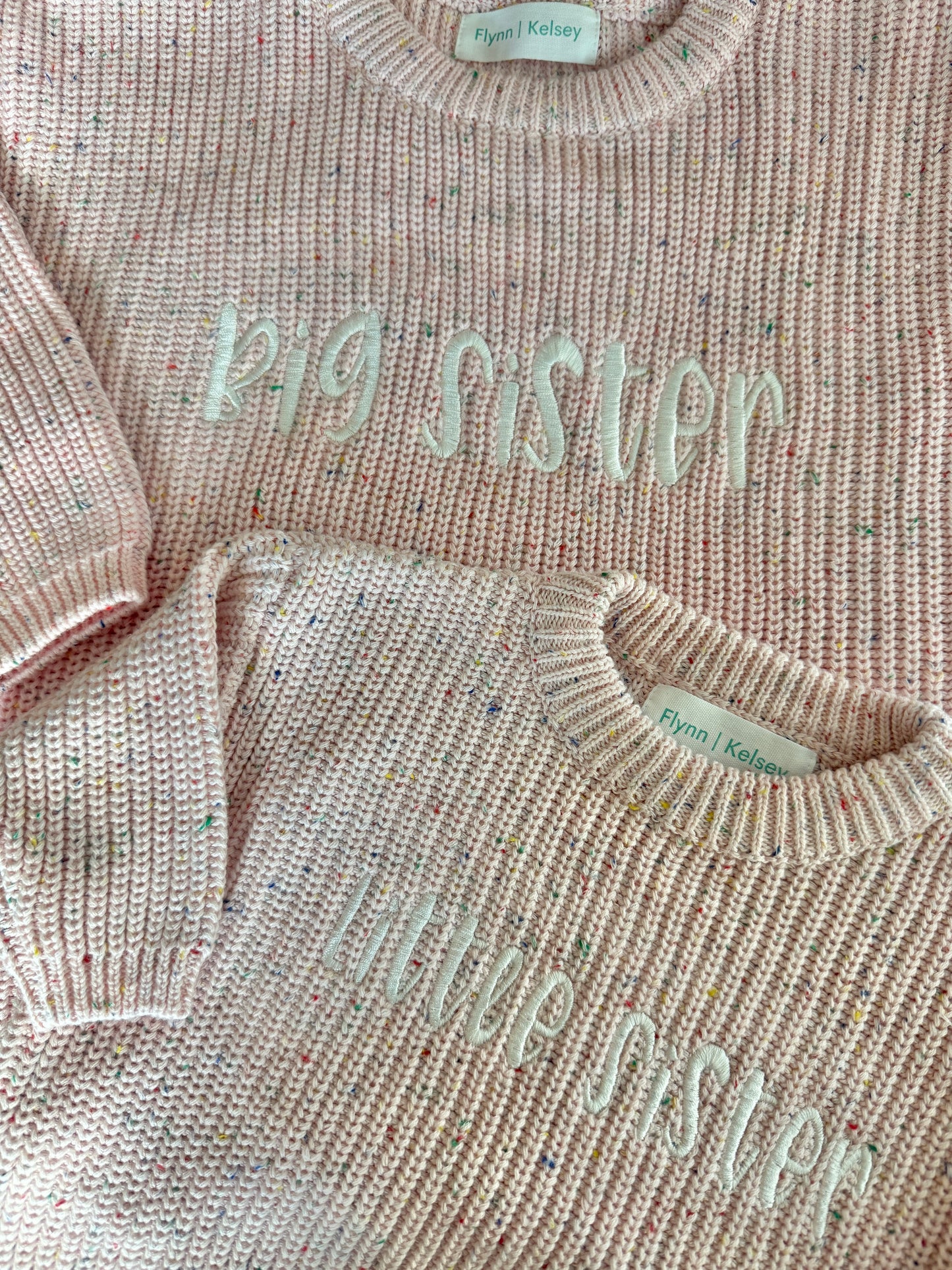 Custom Name Pink Sprinkle Name Knit Sweater