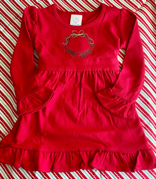 Wreath Embroidered Dress - TAT 2 Weeks