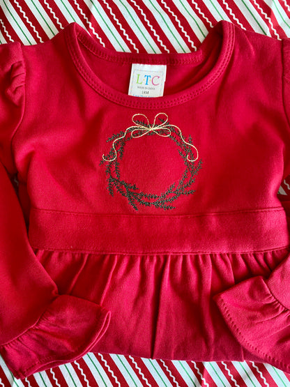 Wreath Embroidered Dress - TAT 2 Weeks