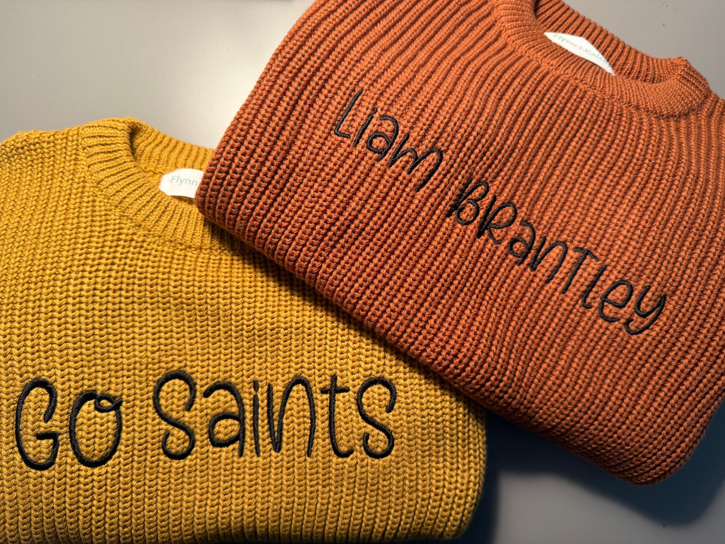 Custom Name Cinnamon Knit Sweater