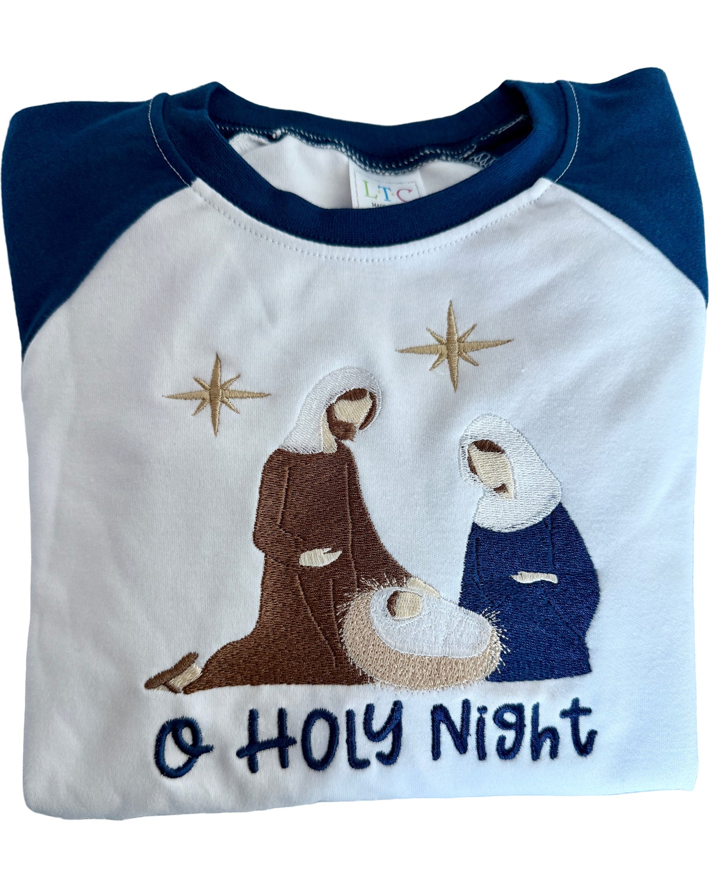 O Holy Night Embroidered Collared Shirt