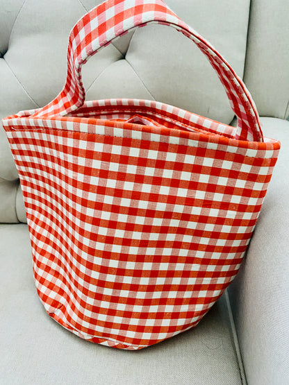 Gingham Halloween Baskets