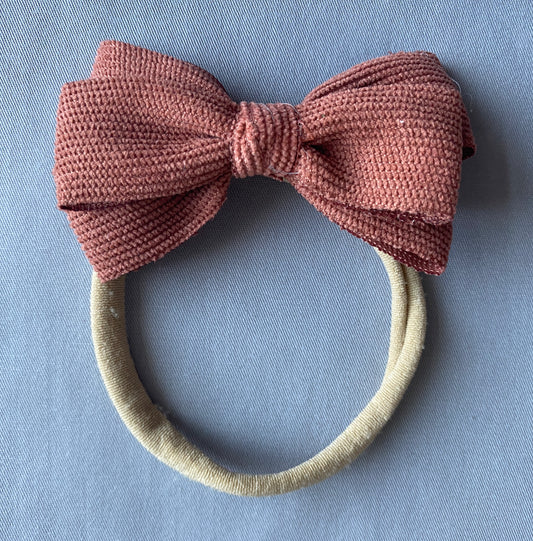 Double Stacked Corduroy Hair Bows