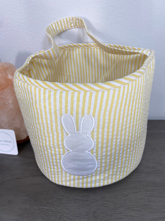 Seersucker Bunny Basket