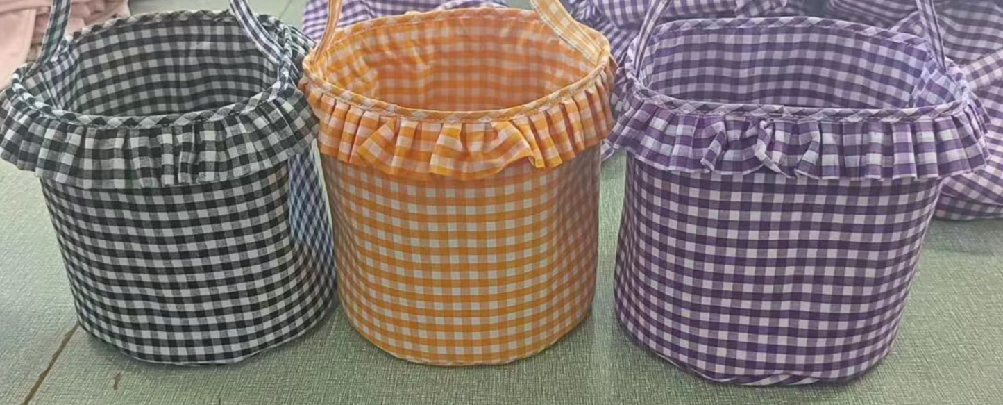 Gingham Halloween Baskets